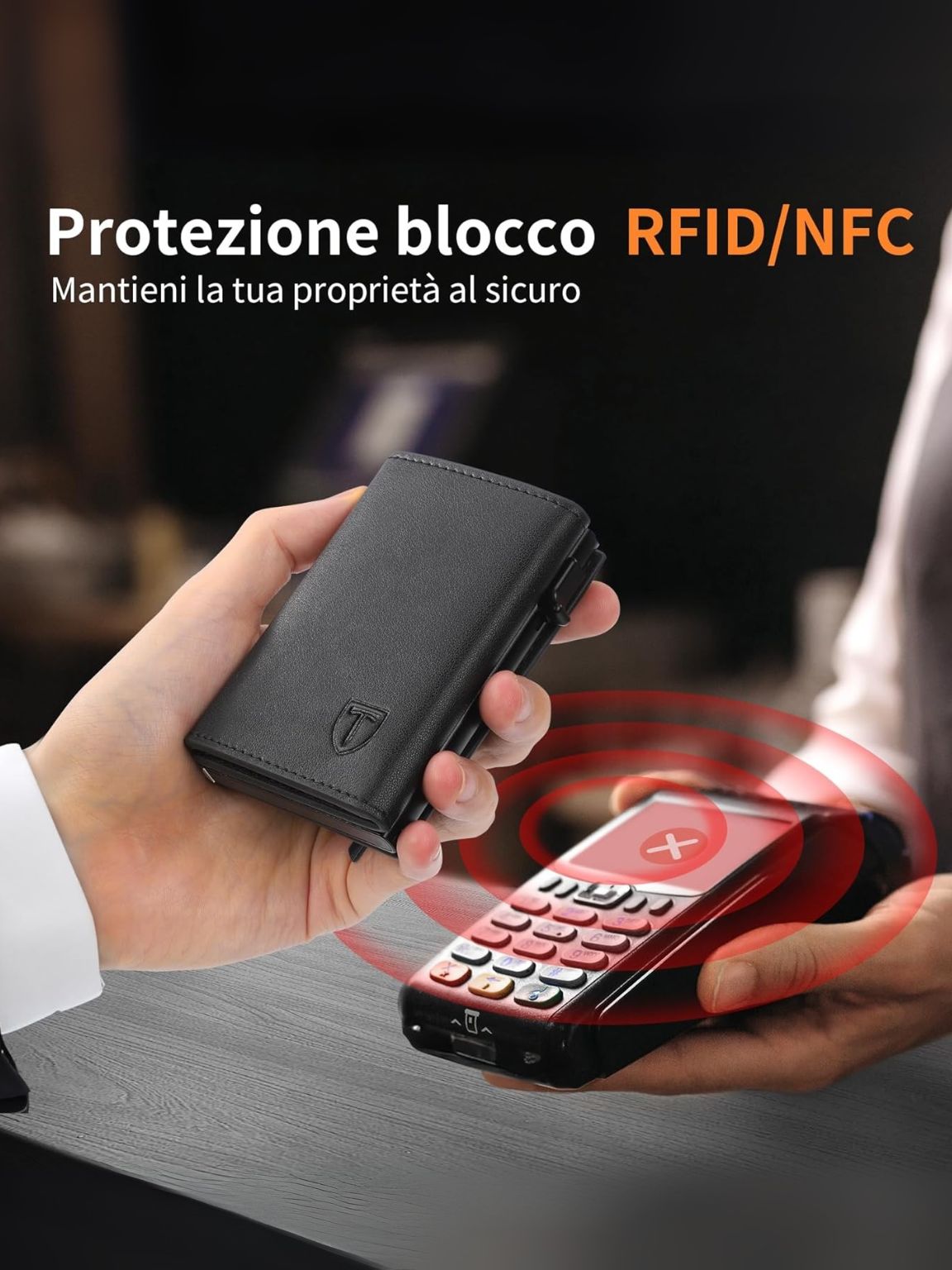PORTACARTE CON PROTEZIONE RFID