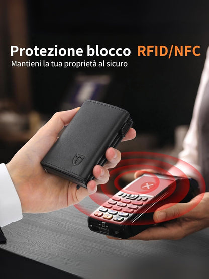 Portacarte in Pelle con Protezione RFID