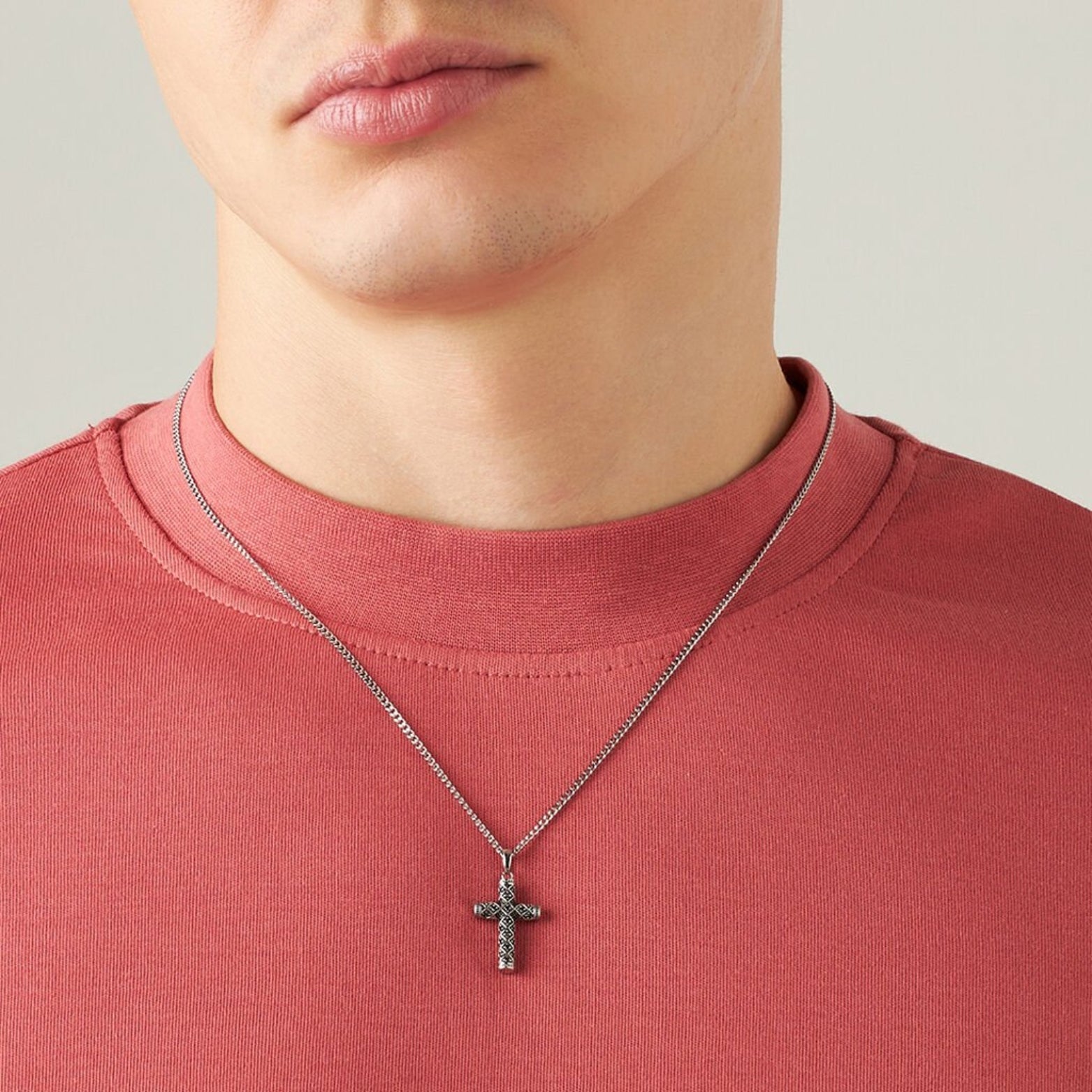 Collana Man Code Acciaio Cristallo