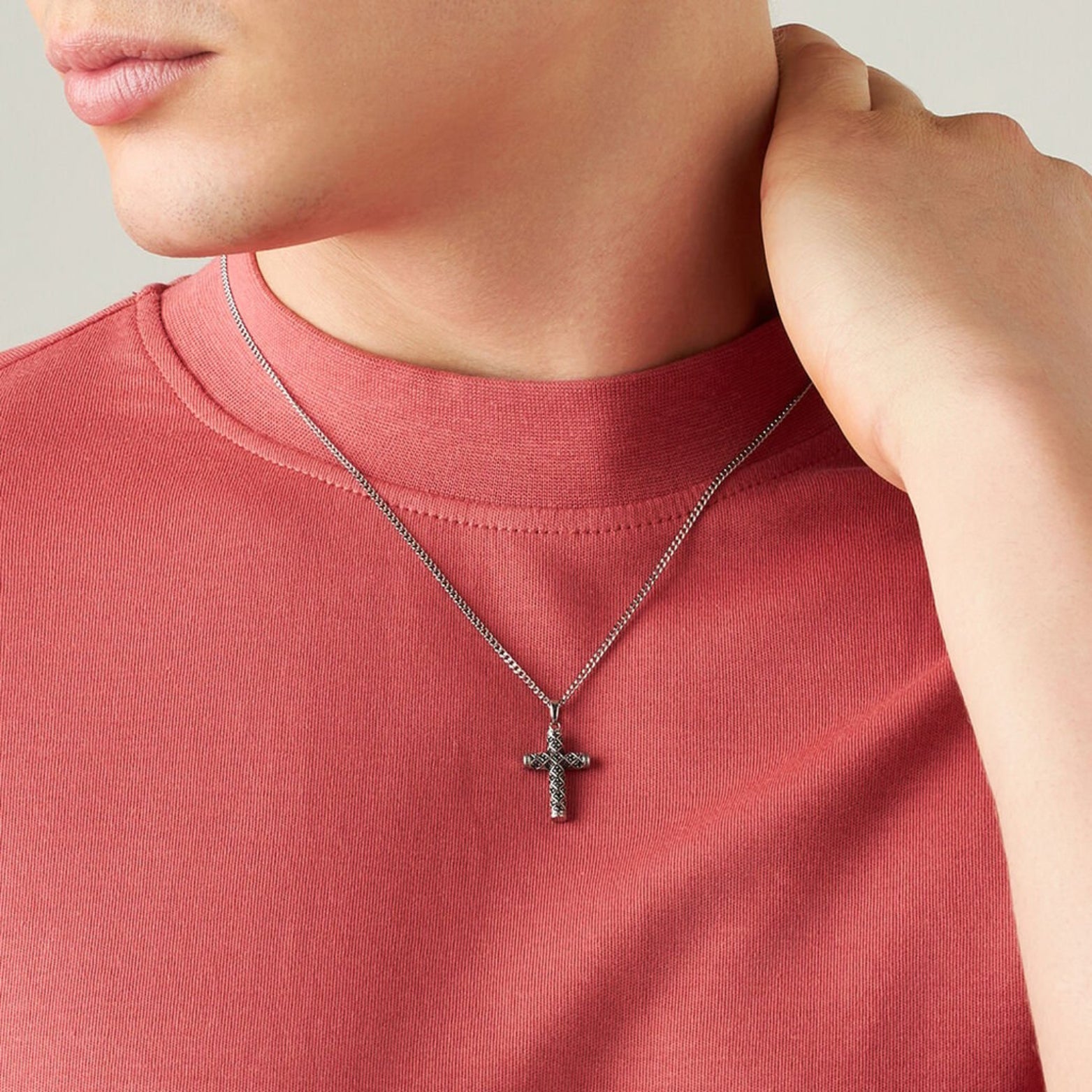 Collana Man Code Acciaio Cristallo